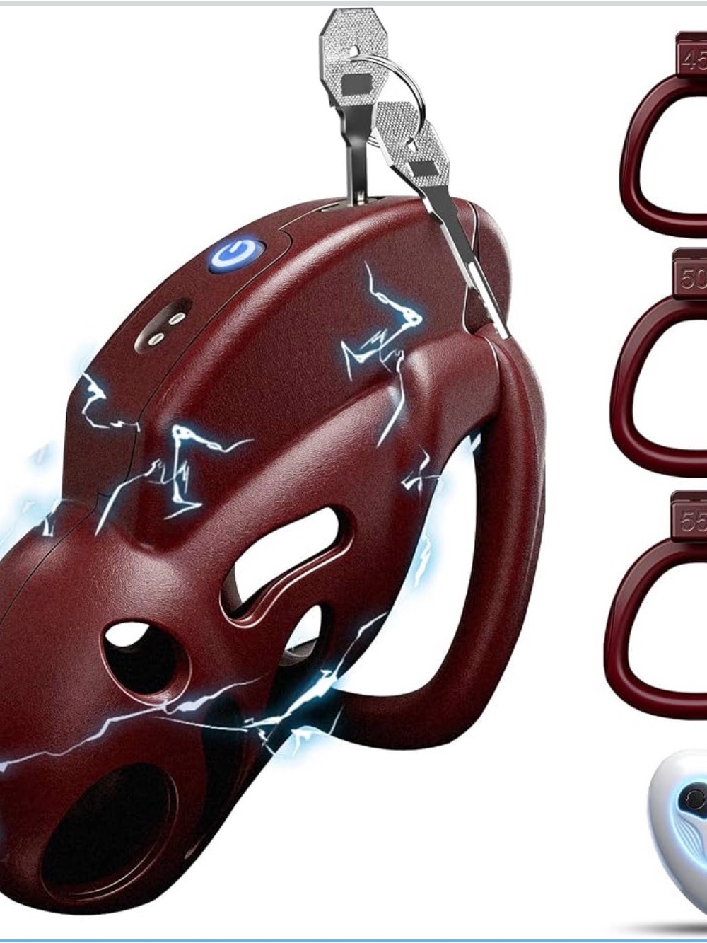 Maroon VR Controller Grip Cover with Lockable Power Button